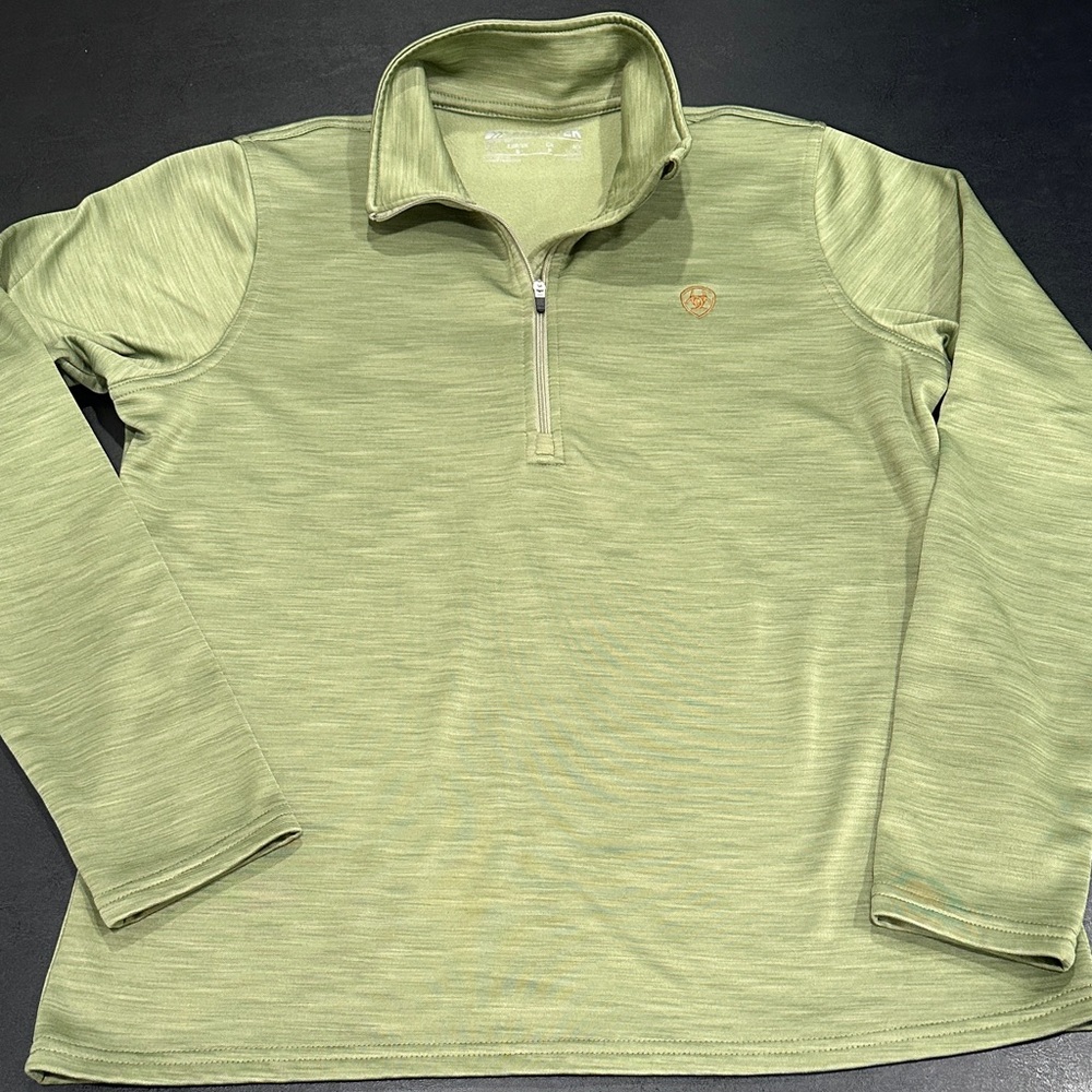 Ariat Tek Men's Green Quarter Zip-Up Sweater